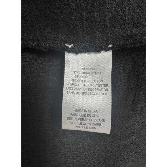 Dr2 By Daniel Rainn Black Open Front‎ Textured Jacket with Pockets Size Small - Picture 7 of 11